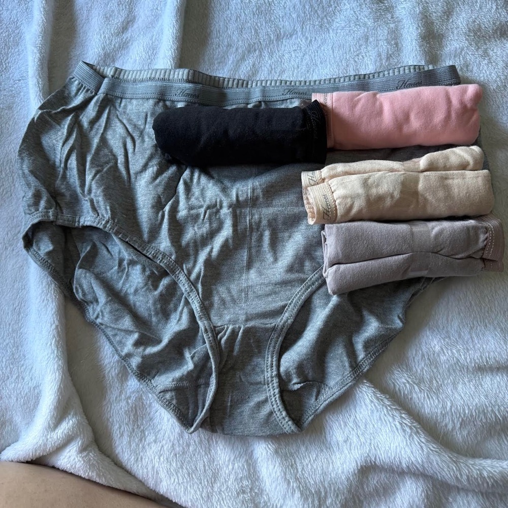 Hanes Woman panties Pack - Gray, Black, Pink, Beige, Taupe